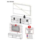 Ver mais imagens de Rack com Painel para TV até 65 Polegadas Flórida Multimóveis Preto