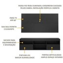 Ver imagem 4 de Rack com Painel para TV até 65 Polegadas Flórida Multimóveis Preto