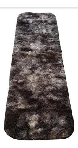 Tapete Passadeira Peludo Corredor 2,00 x 0,60 - Preto - Mesclado - 2
