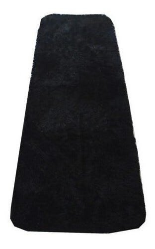 Tapete Passadeira Peludo Corredor 2,00 x 0,60 - Preto - Liso - 1