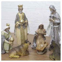 Decoração Enfeite Natal Presépio Natalino Resina 9 Peças - 3