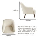 Ver imagem 3 de Poltrona Decorativa Naomi Pes Madeira Boucle Tce 1010 Moll