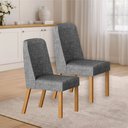 Ver imagem 1 de Kit 2 Cadeiras Maciça de Jantar Estofada Iza- Arbo Design