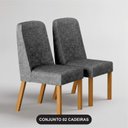 Ver imagem 2 de Kit 2 Cadeiras Maciça de Jantar Estofada Iza- Arbo Design