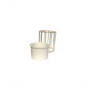 Ver imagem 2 de Vaso de Cerâmica Redondo com Suporte Dourado Dva061 - Gift Home