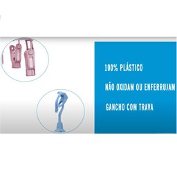 Varal calcinha cueca Meia 24 pregadores quadrado Astra - Branco - 2