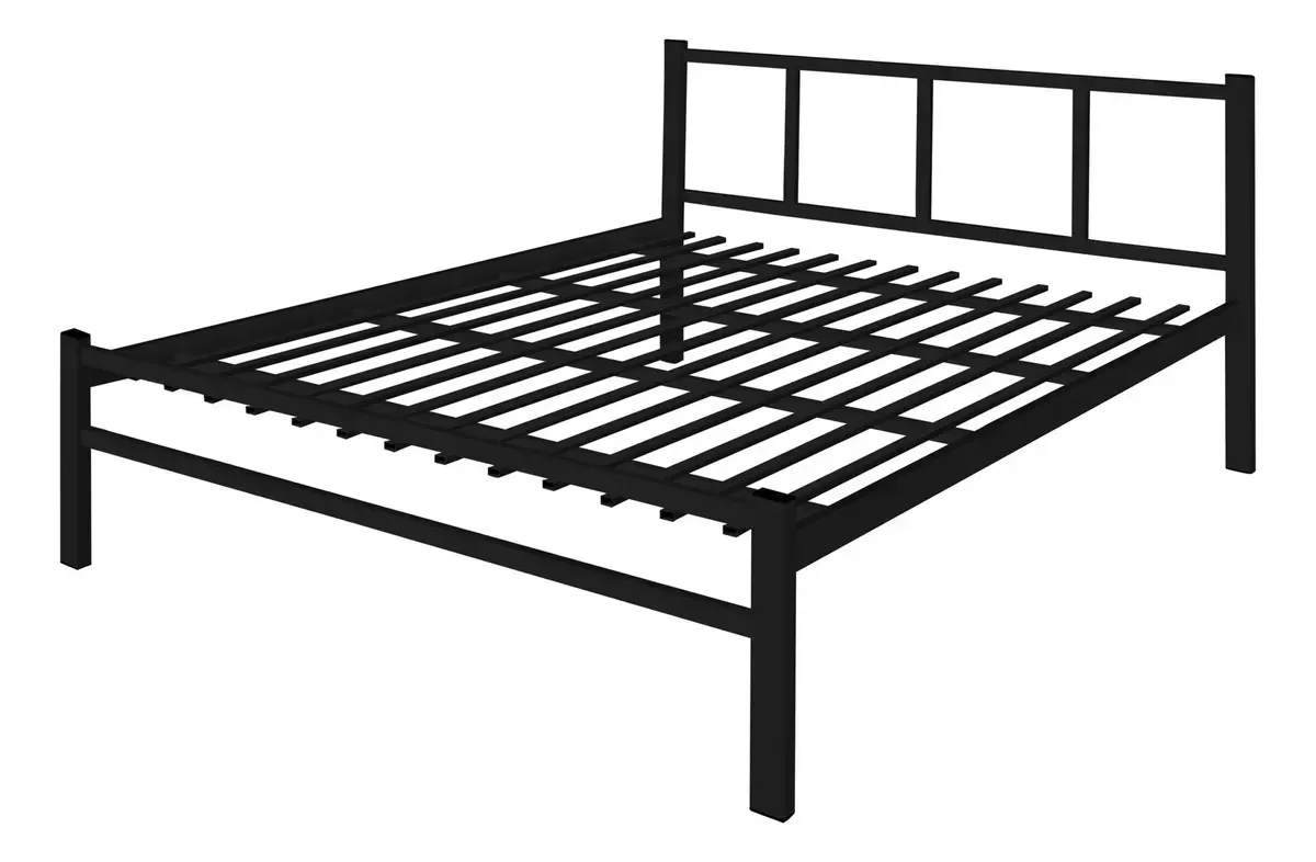 Ver imagem 1 de Cama Casal 1,40 Int. de Tubolar/aço Alojamento:preto
