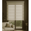 Ver imagem 1 de Persiana Rolo Double Vision Zebra 100larg X 220alt Linho com Bando - Sala/ Escritório/quarto/sacada