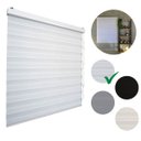 Ver imagem 3 de Persiana Rolo Double Vision Zebra 100larg X 220alt Branca com Bando - Sala/ Escritório/quarto/sacada