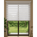 Ver imagem 1 de Persiana Rolo Double Vision Zebra 100larg X 220alt Branca com Bando - Sala/ Escritório/quarto/sacada