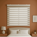 Ver imagem 1 de Persiana Rolo Double Vision Zebra 120larg X 160alt Linho com Bando - Sala/ Escritório/quarto/sacada