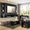Painel para TV até 60 Polegadas com Aparador, Mesa de Centro e Mesa Lateral Preto - 1