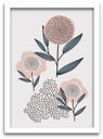 Ver imagem 2 de Conjunto Quadros Decorativos 3 peças 40x60 Flores - Moldura Branca