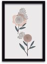 Ver imagem 3 de Conjunto Quadros Decorativos 3 peças 40x60 Flores - Moldura Preta