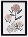 Ver imagem 2 de Conjunto Quadros Decorativos 3 peças 40x60 Flores - Moldura Preta