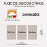 Conjunto Quadros Decorativos 3 peças 30x45 MDF Folha Home - Moldura Branca - 7