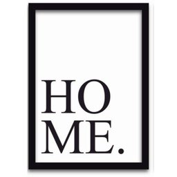 Conjunto Quadros Decorativos 3 peças 30x45 MDF Folha Home - Moldura Preta - 3