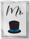 Ver imagem 1 de Placa em acrílico decorativa Mr. e Mra. 35x45cm