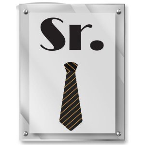 Placa em acrílico decorativa Sr. e Sra 35x45cm