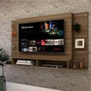 Ver imagem 1 de Painel para TV 60" com Prateleiras de Vidro Braga Multimóveis