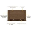 Ver imagem 4 de Painel para TV 60" com Prateleiras de Vidro Braga Multimóveis