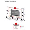 Ver imagem 5 de Painel para TV 60" com Prateleiras de Vidro Braga Multimóveis