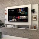 Ver imagem 1 de Painel para TV 60" com Prateleiras de Vidro Braga Multimóveis