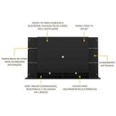 Ver imagem 4 de Painel para TV até 60 Polegadas com Prateleiras de Vidro Braga Multimóveis