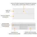 Ver imagem 3 de Rack com Painel para TV até 65 Polegadas e 2 Portas Toronto Multimóveis