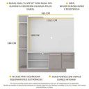 Ver imagem 3 de Estante com Painel para TV 55 Polegadas e 2 Portas Porto Multimóveis