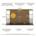 Ver imagem 5 de Painel TV até 60 Polegadas com Espelho e Prat. Vidro