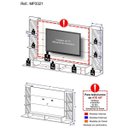 Ver imagem 5 de Painel TV até 60 Polegadas com Suporte, Espelho, Prateleiras