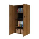 Ver imagem 5 de Armário Alto Fechado com 02 Portas 161,5x80x42cm Wlaf80 Lâmina Mel - Preto