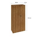 Ver imagem 6 de Armário Alto Fechado com 02 Portas 161,5x80x42cm Wlaf80 Lâmina Mel - Preto