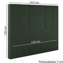Ver imagem 4 de Cabeceira Queen 158 cm Madrid Veludo Verde Soon