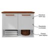 Balcão Gabinete para Banheiro 70cm 2 Portas Natura 8005 Branco - Bertolini - 3