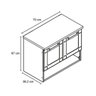 Balcão Gabinete para Banheiro 70cm 2 Portas Natura 8005 Branco - Bertolini - 4