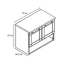 Ver imagem 4 de Balcão Gabinete para Banheiro 70cm 2 Portas Natura 8005 Branco - Bertolini