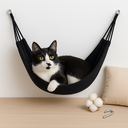 Ver imagem 1 de Rede de Descanso para Pets, Algodão 100%, 160x70cm, Portátil, Preta