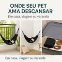 Ver imagem 7 de Rede de Descanso para Pets, Algodão 100%, 160x70cm, Portátil, Preta