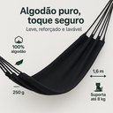 Ver imagem 5 de Rede de Descanso para Pets, Algodão 100%, 160x70cm, Portátil, Preta