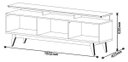 Ver imagem 6 de Rack Classic +3G 180cm Off White com Freijó - Imcal Móveis