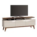 Ver imagem 1 de Rack Classic +3G 180cm Off White com Freijó - Imcal Móveis