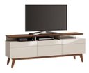 Ver imagem 1 de Rack Classic +3G 180cm Off White com Freijó - Imcal Móveis