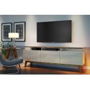 Ver imagem 2 de Rack Classic +3G 180cm Off White com Freijó - Imcal Móveis