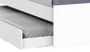 Ver imagem 4 de Cama Solteiro com Auxiliar Prisma Branco - Jea Móveis