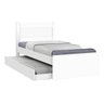 Cama Solteiro com Auxiliar Prisma Branco - Jea Móveis - 2