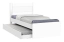 Ver imagem 2 de Cama Solteiro com Auxiliar Prisma Branco - Jea Móveis