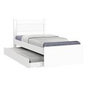 Ver imagem 2 de Cama Solteiro com Auxiliar Prisma Branco - Jea Móveis