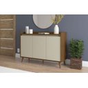 Ver imagem 2 de Buffet Aparador Retrô Delux 3 Portas Malbec com Off-white